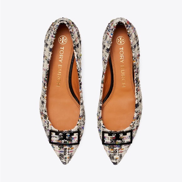 Tory Burch Shoes - TORY BURCH Gigi Tweed Ballerina Flats size 38.5 | 8.5